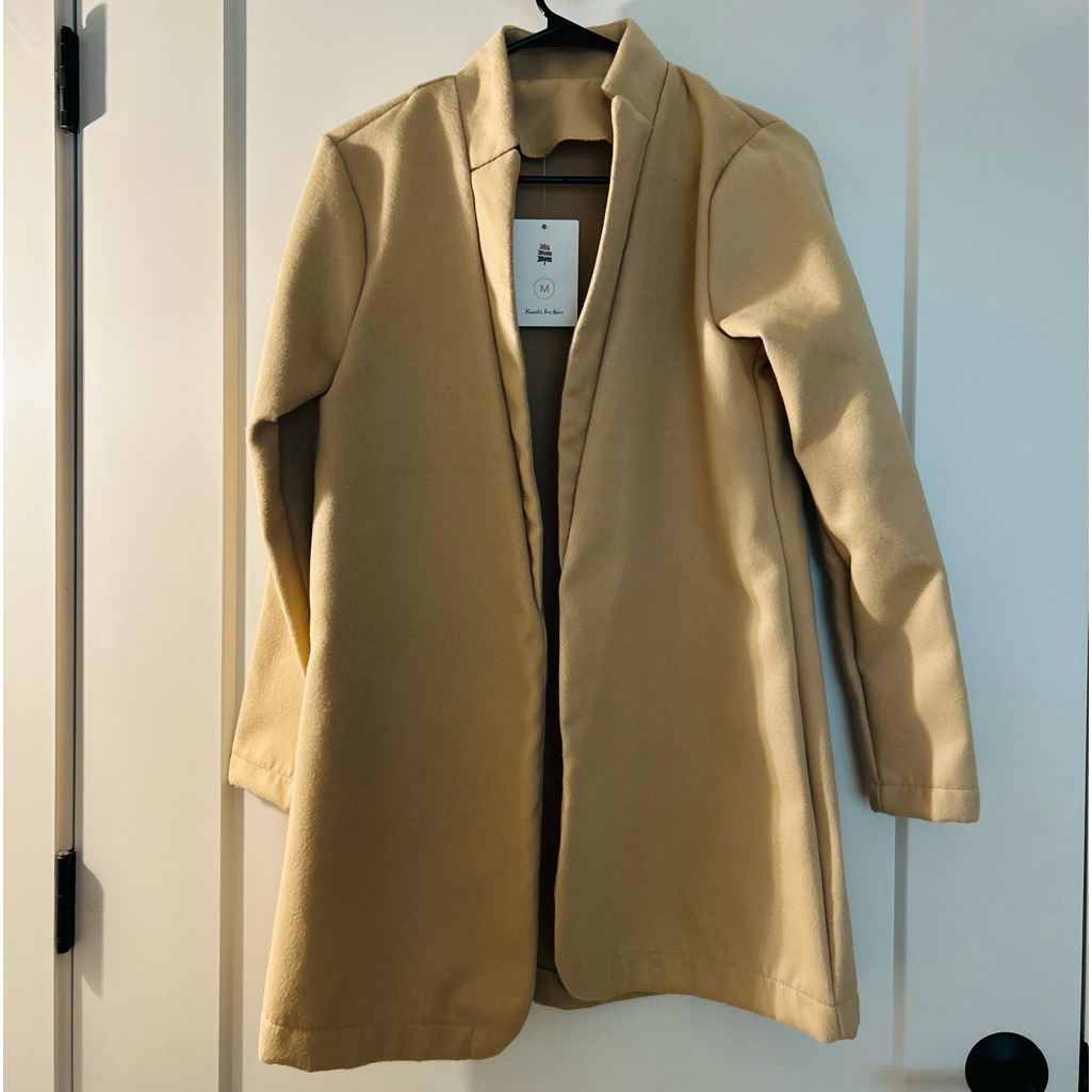 Coat Medium Brand New Beige Kwoki Fashion 65 Cotton 35 Polyester